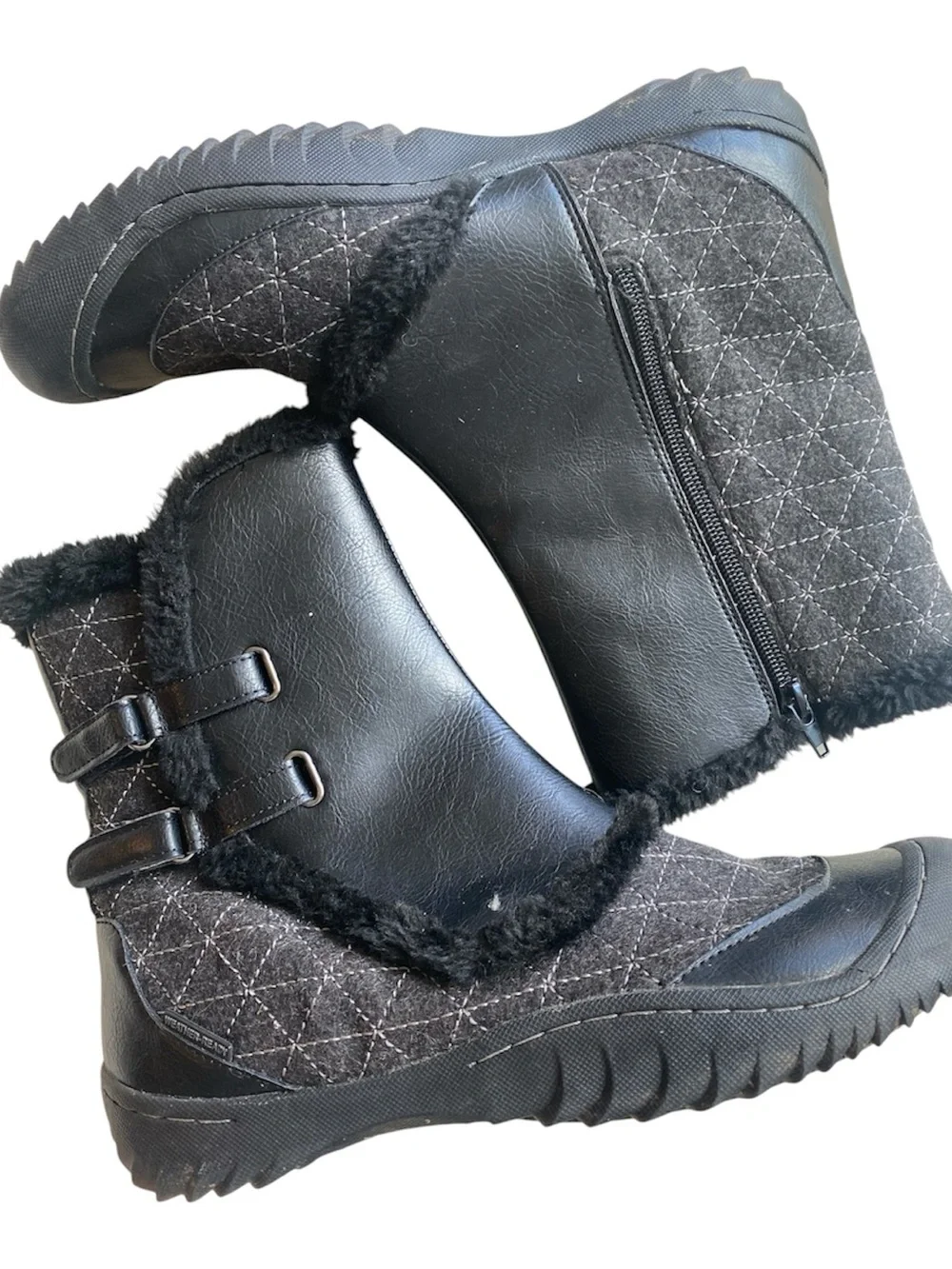 JBU by Jambu Iceburg side zip ankle boots , eco friendly winter boots, faux fur